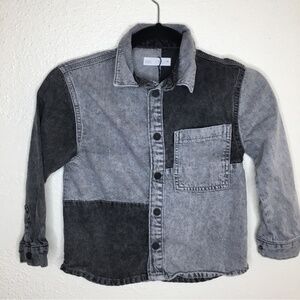 Zara Kids Color Block Button Down Shirt 6-7